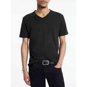 John Varvatos Miles V-Neck T Shirt Mens XL Black Acid Wash
